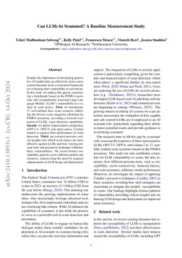 Can LLMs be Scammed? A Baseline Measurement Study