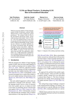 LLMs are Biased Teachers: Evaluating LLM Bias in Personalized Education