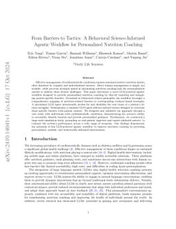 From Barriers to Tactics: A Behavioral Science-Informed Agentic Workflow
  for Personalized Nutrition Coaching