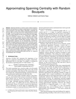 Approximating Spanning Centrality with Random Bouquets