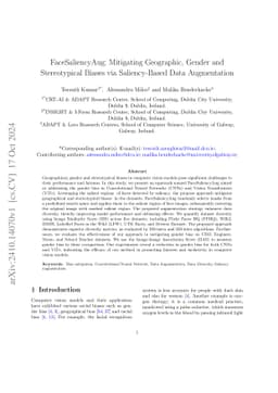 FaceSaliencyAug: Mitigating Geographic, Gender and Stereotypical Biases
  via Saliency-Based Data Augmentation