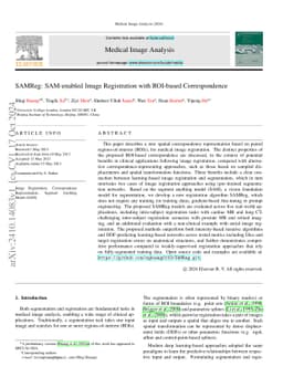 SAMReg: SAM-enabled Image Registration with ROI-based Correspondence