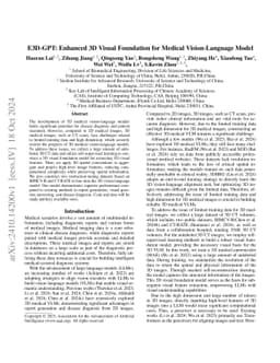 E3D-GPT: Enhanced 3D Visual Foundation for Medical Vision-Language Model