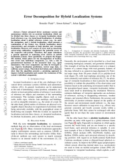 Error Decomposition for Hybrid Localization Systems