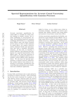 Spectral Representations for Accurate Causal Uncertainty Quantification
  with Gaussian Processes