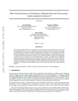 Bin-Conditional Conformal Prediction of Fatalities from Armed Conflict