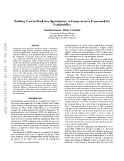 Building Trust in Black-box Optimization: A Comprehensive Framework for
  Explainability