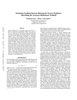 Stochastic Gradient Descent Jittering for Inverse Problems: Alleviating
  the Accuracy-Robustness Tradeoff