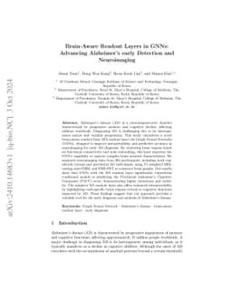 Brain-Aware Readout Layers in GNNs: Advancing Alzheimer's early
  Detection and Neuroimaging