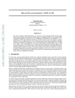BrainTransformers: SNN-LLM