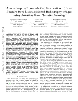 A novel approach towards the classification of Bone Fracture from
  Musculoskeletal Radiography images using Attention Based Transfer Learning