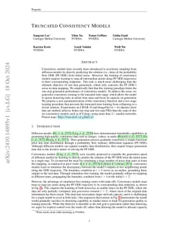 Truncated Consistency Models