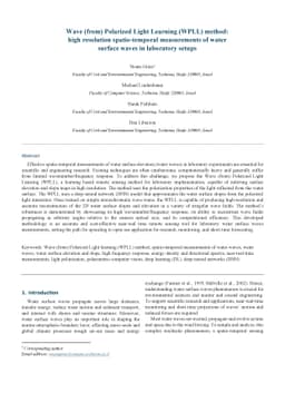 Wave (from) Polarized Light Learning (WPLL) method: high resolution
  spatio-temporal measurements of water surface waves in laboratory setups
