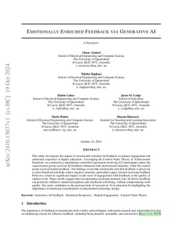 Emotionally Enriched Feedback via Generative AI