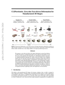 CLIPtortionist: Zero-shot Text-driven Deformation for Manufactured 3D
  Shapes