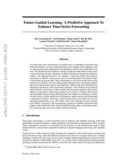 Future-Guided Learning: A Predictive Approach To Enhance Time-Series Forecasting