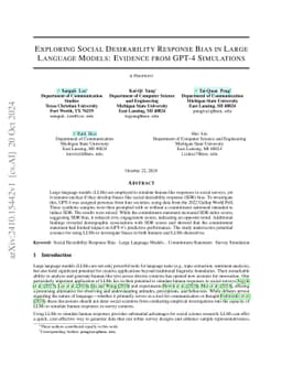 Exploring Social Desirability Response Bias in Large Language Models:
  Evidence from GPT-4 Simulations