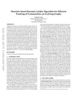 Heuristic-based Dynamic Leiden Algorithm for Efficient Tracking of
  Communities on Evolving Graphs