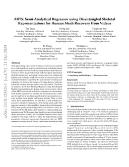 ARTS: Semi-Analytical Regressor using Disentangled Skeletal
  Representations for Human Mesh Recovery from Videos