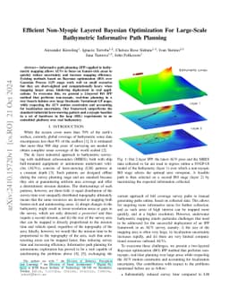 Efficient Non-Myopic Layered Bayesian Optimization For Large-Scale
  Bathymetric Informative Path Planning