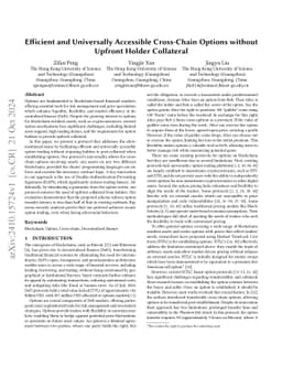 Cross-Chain Options: A Bridgeless, Universal, and Efficient Approach