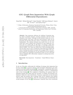 GIG: Graph Data Imputation With Graph Differential Dependencies