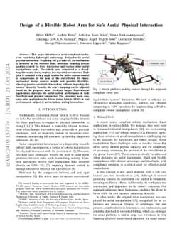 Design of a Flexible Robot Arm for Safe Aerial Physical Interaction