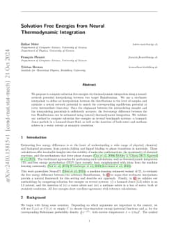 Solvation Free Energies from Neural Thermodynamic Integration