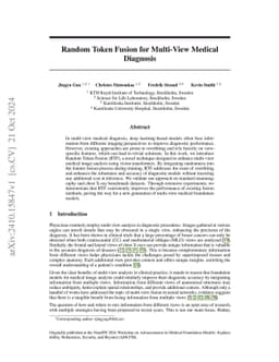 Random Token Fusion for Multi-View Medical Diagnosis