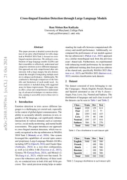 Large Language Models for Cross-lingual Emotion Detection