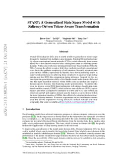 START: A Generalized State Space Model with Saliency-Driven Token-Aware Transformation