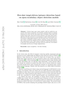 Few-shot target-driven instance detection based on open-vocabulary
  object detection models