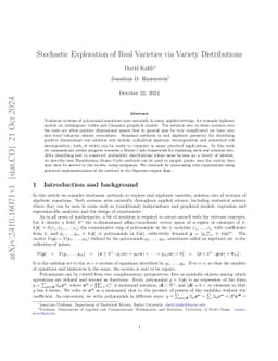 Stochastic Exploration of Real Varieties via Variety Distributions