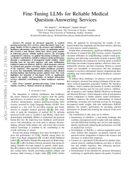 Fine-Tuning LLMs for Reliable Medical Question-Answering Services