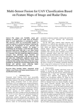 Multi-Sensor Fusion for UAV Classification Based on Feature Maps of
  Image and Radar Data