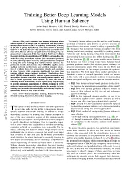 Training Better Deep Learning Models Using Human Saliency