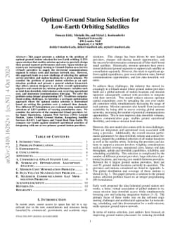 Optimal Ground Station Selection for Low-Earth Orbiting Satellites