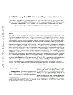 Large Scale MRI Collection and Segmentation of Cirrhotic Liver