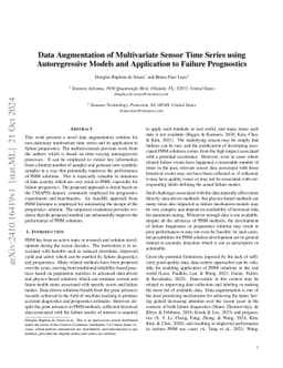 Data Augmentation of Multivariate Sensor Time Series using
  Autoregressive Models and Application to Failure Prognostics