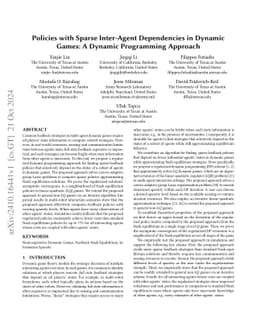 Approximate Feedback Nash Equilibria with Sparse Inter-Agent Dependencies