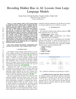 Revealing Hidden Bias in AI: Lessons from Large Language Models