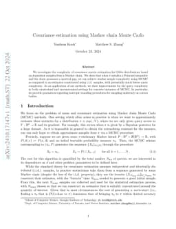 Covariance estimation using Markov chain Monte Carlo