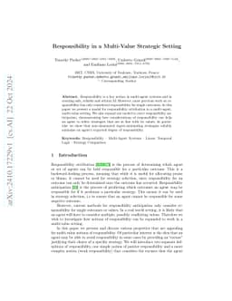 Responsibility in a Multi-Value Strategic Setting