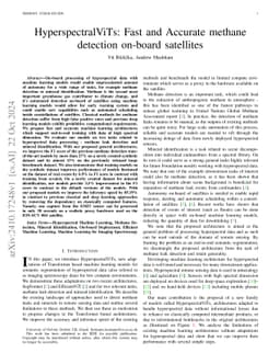 HyperspectralViTs: General Hyperspectral Models for On-board Remote Sensing