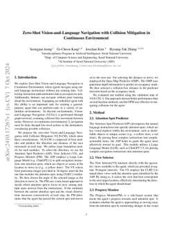 Zero-Shot Vision-and-Language Navigation with Collision Mitigation in
  Continuous Environment