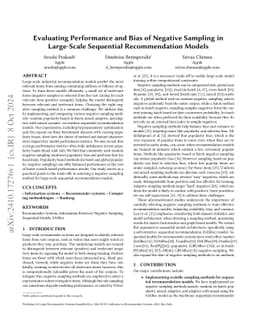 Evaluating Performance and Bias of Negative Sampling in Large-Scale
  Sequential Recommendation Models