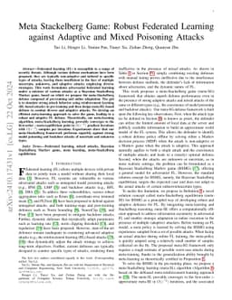 Meta Stackelberg Game: Robust Federated Learning against Adaptive and
  Mixed Poisoning Attacks