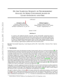 On the Sampling Sparsity of Neuromorphic Analog-to-Spike Conversion
  based on Leaky Integrate-and-Fire