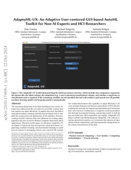 AdaptoML-UX: An Adaptive User-centered GUI-based AutoML Toolkit for
  Non-AI Experts and HCI Researchers