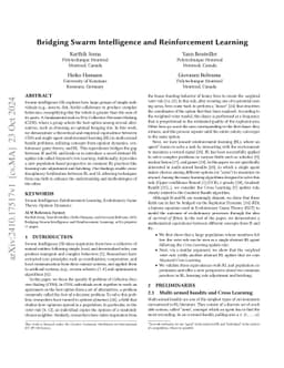Bridging Swarm Intelligence and Reinforcement Learning